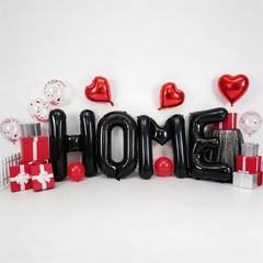 Black HOME Balloons 40 Inch,Large HOME Letter Banner for Sweet Housewarming H…