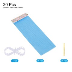 20Pcs Sky Blue Tassel Garland Banner with Rope