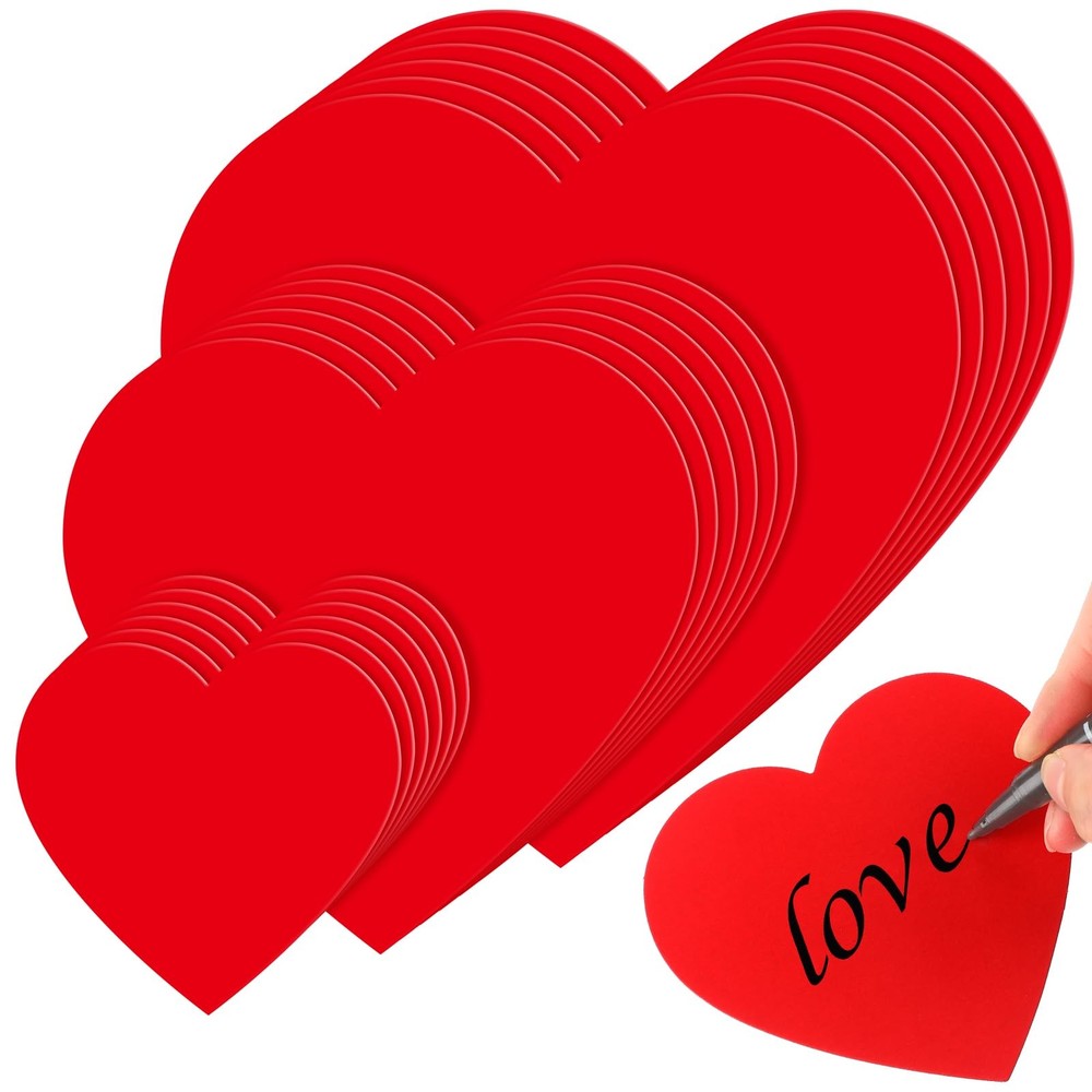 108 PCS Paper Hearts Cut Outs Large Valentine Shaped Double Sided Cardstock