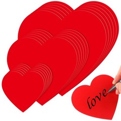108 PCS Paper Hearts Cut Outs Large Valentine Shaped Double Sided Cardstock
