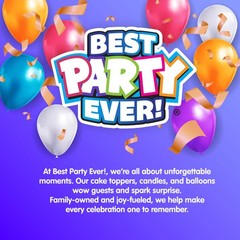 BEST PARTY EVER! Sprinkle Fountain Birthday Candle with 32 Medium, Multicolor