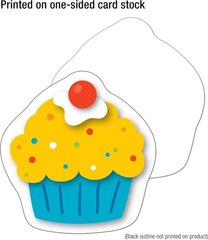 Carson Dellosa 36-Piece Cupcake Decorations, Colorful Cardstock Dessert Cutou…