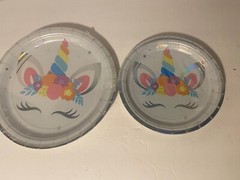 Unicorn Birthday Party 9 Piece Kit (Deco/Tableware) See description for contents