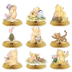 9Pcs Winnie Centerpieces for Baby Shower Decorations Double Size Classic Winn…