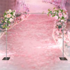 Heavy Duty Pipe Drape Kit Backdrop Support w/ Metal Steel Base-Height Adjustable