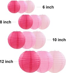 12 Pcs Decorative Paper Lanterns – Romantic Hanging Decor for Special Occasions