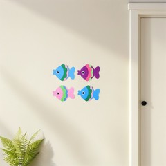 12Pcs Fish Wall Decor Reusable Nonwoven Fabric Coastal Beach Fish Ornaments