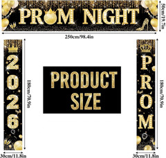 3 Pcs Prom Night Decorations 2026 Graduation Party Supplies Gold Glitter Prom Se