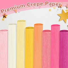 Crepe Paper Streamers 8 Rolls, 10 x 98Inch 8 Pink Colors Crepe Paper Sheets f…