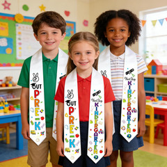 PRE-K Graduation Sash, Preschool PRE K Graduation Decorations 2026, Peace Out PR