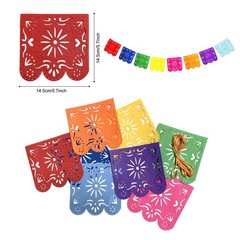 Fiesta Party Decorations, Multicoloured Tablecover Fans Pompoms Decorations M…