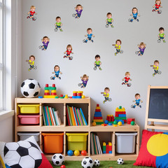 Soccer Player DIY Cutouts – 50Pcs Soccer Players DIY Photo Craft for Kids Sport