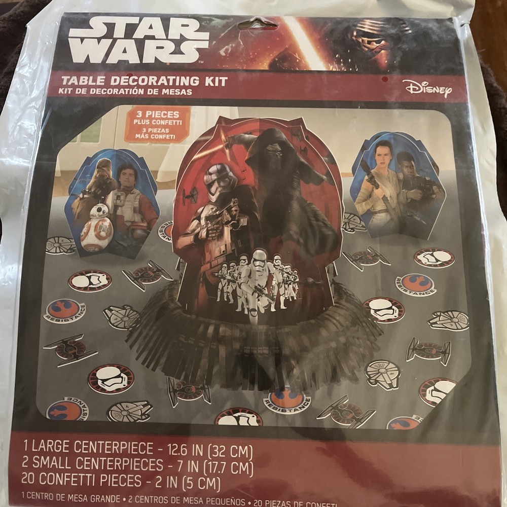 STAR WARS Force Awakens TABLE DECORATING KIT (23pc) Fun Party Supplies New