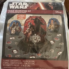 STAR WARS Force Awakens TABLE DECORATING KIT (23pc) Fun Party Supplies New