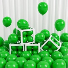 120pcs 5 inch Green Balloons, Small Green Latex Party Balloons Helium Quality…
