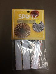 Spritz 3-Count Paper Fans & 20-Paper Straws Animal Print Lot Of 8 Packs Mixed