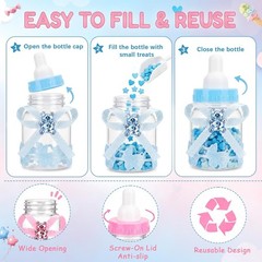 Delightful 24 Baby Bottle Candy Boxes & Handmade Floral Roses for Celebrations