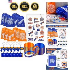 Dart Battle Party Supplies Astros Bag Wristbands Keychains Tattoos for Birthd…