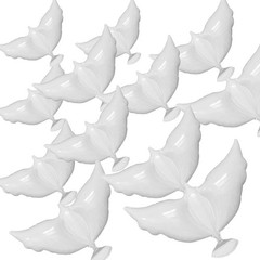12 Piece Dove Large White Peace Balloons, Pigeon Bird Balloons for Wedding En…