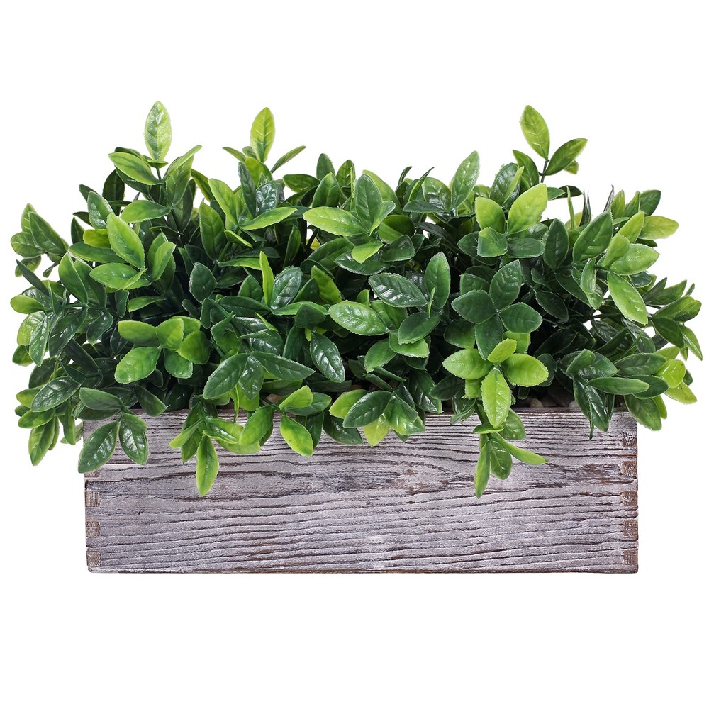 Winlyn Artificial Eucalyptus Plant in Rustic 8.6″ x 11.4″ x 3.7″, Green