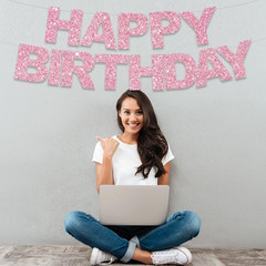 Happy Birthday Banner – Pre-Strung No DIY Birthday Decorations – Happy Birthday