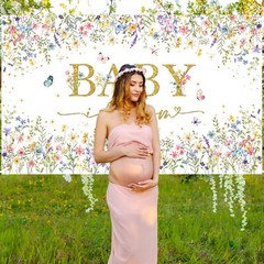 Avezano Baby in Bloom Backdrop Wildflower Baby Shower Party Decorations Water…