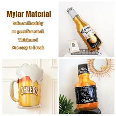 9pcs Corona Whisky Beer Mug Mylar Helium Balloons, Men Women Boys Girls Beer …