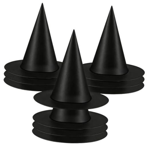 Halloween Witch Hats Decorations, 10 PCS Hanging Floating Witch Hats Bulk with