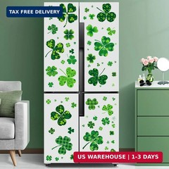 JCFIRE 118 Pcs St Patricks Day Decorations, 8 Sheets Extra Large Shamrock Sticke