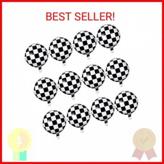 Checkerboard Balloon Aluminum Foil Black White Checkered Balloon for Racing Them
