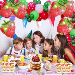 Strawberry Balloons Cute Sweet Strawberry Foil Balloons for Baby Shower Weddi…