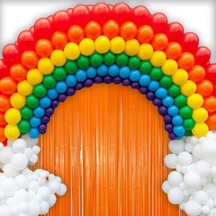 2 PCS Orange Fringe Backdrop Curtains Streamers Party Decorations Birthday