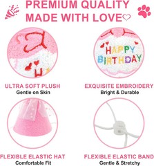 Tensho Cat B-Day Party Kit with Pink Hat, Bandana, Bowtie, Balloon & Banner | Nu