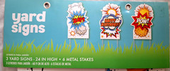 Superhero Comic Strip Birthday Party Yard Signs 24″ High 3 Signs & 6 Stakes NEW