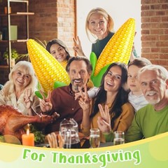Pack PVC Corn Balloons Inflatable Corn Cob 2″ x 13″ Blow up Harvest 4
