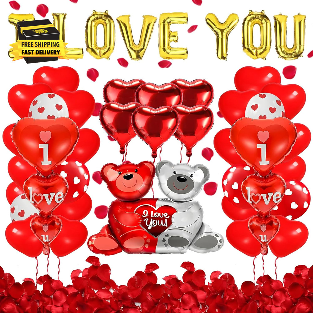 Valentines Balloons,Valentines Day Decorations,Happy Anniversary Balloons,I Love