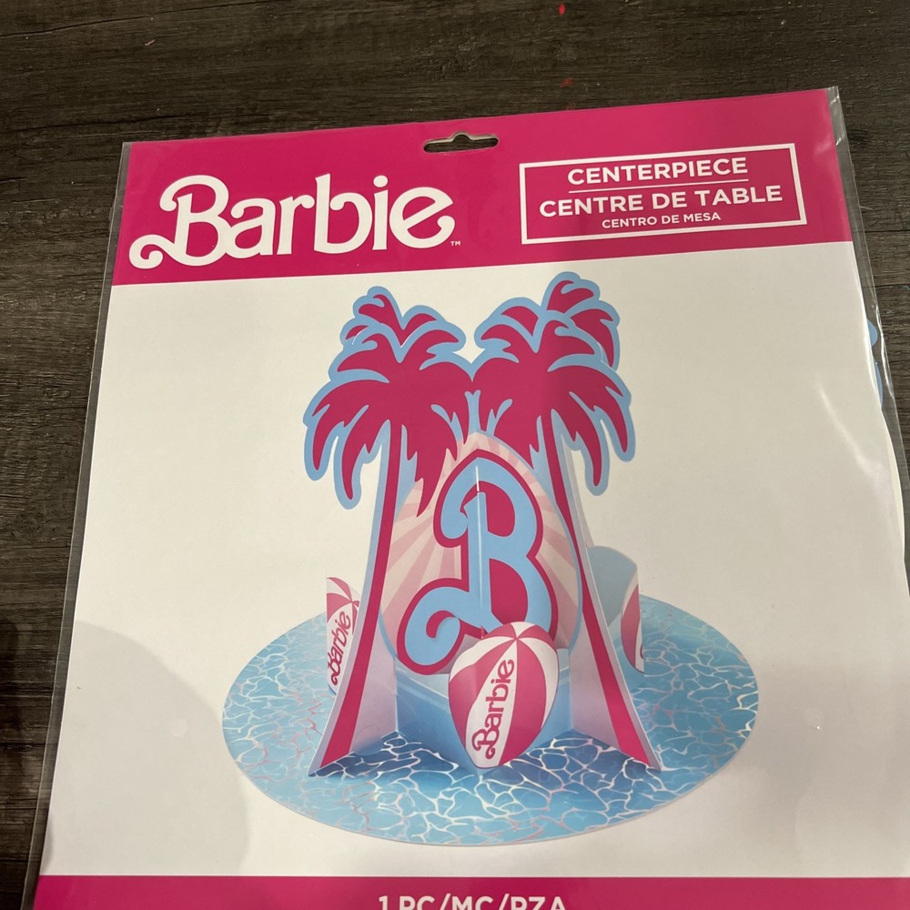 Amscam Barbie Party Centerpiece 10 inch, 1 Base 12 inch