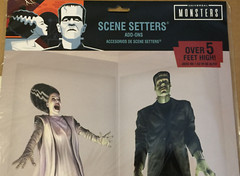 UNIVERSAL MONSTERS BRIDE OF FRANKENSTEIN & FRANKENSTEIN SCENE SETTERS 33.5″X65″
