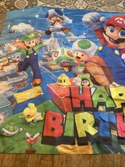 Super Mario Backdrop Birthday Banner 40×59
