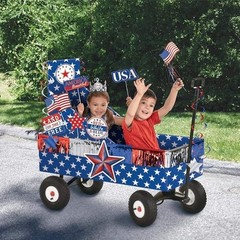 Red, Blue and White Patriotic Kids Float Decorating Kit – 24 pcs