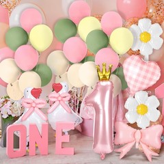 12 Pcs Silly Goose 1st Party Decoration Fun Goose Balloon with Pink Bow for S…