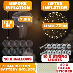 13ft 40LED Ribbon Fairy String Lights for Christmas Tree Party Home Decoration