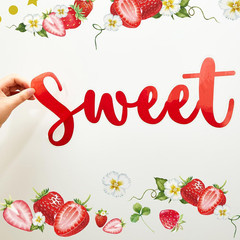 Strawberry Baby Shower Decorations, a Berry Sweet Baby Is on the Way Decal Banne