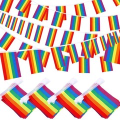 4 Pack LGBTQ Rainbow Pride Banners Bunting Flags, Rainbow Flag LGBTQ Pride St…