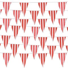 10/30M Carnival Theme Party Decorations Red And White Striped Pennant for ban