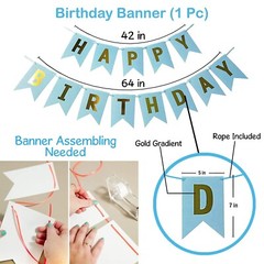 Party Propz Birthday Decoration Set – 52 Pcs for Kids, Adults