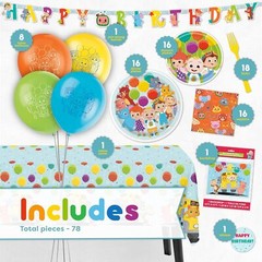 Cocomelon Party Supplies | Cocomelon Birthday Party Supplies |Cocomelon Backdrop