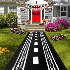 Super Themed Party Decorations Race Car Party Supplies, 10 Feet Racetrack Flo…