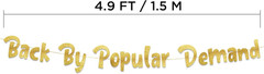 Back by Popular Demand Gold Glitter Banner – Welcome Home Party Decorations – Fu