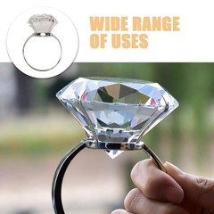 Simulated Wedding Ring Prop Large Engagement Ring Decoration for Anniversary …